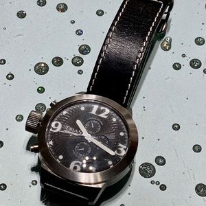 TRIAS RARE GERMAN LEFT CROWN XXL CHRONOGRAPH WATCH